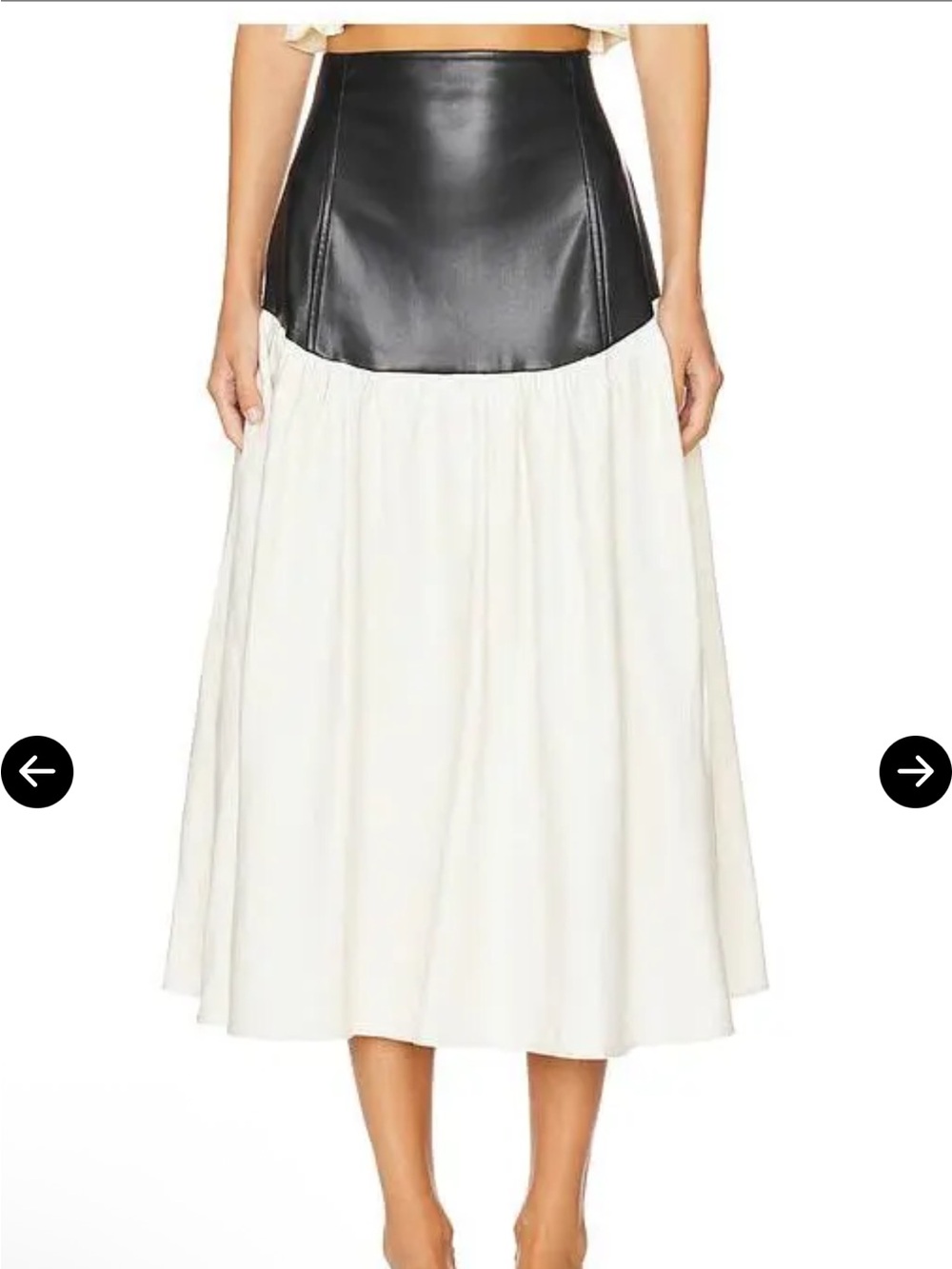 Weworewhat drop waist midi skirt